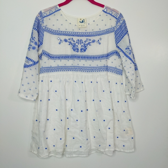 Anthropologie Mermaid Tunic Boho Top Blouse Tee B - Picture 3 of 11